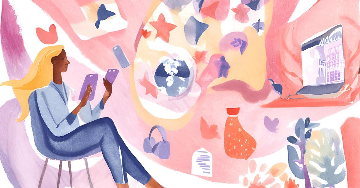 Personal Branding Online Illustration